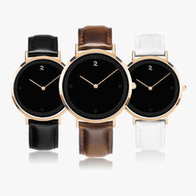Carregar imagem no visualizador da galeria, Ultra-Thin Leather Strap Quartz Watch (Rose Gold)