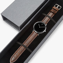 Carregar imagem no visualizador da galeria, Ultra-Thin Leather Strap Quartz Watch (Silver)