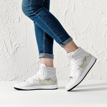 Load image into Gallery viewer, High-Top Leather Sneakers - White / Black