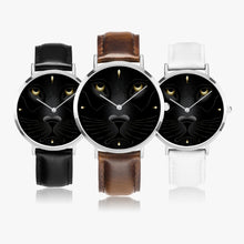 Carregar imagem no visualizador da galeria, Ultra-Thin Leather Strap Quartz Watch (Silver)