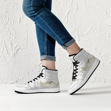 Load image into Gallery viewer, High-Top Leather Sneakers - White / Black