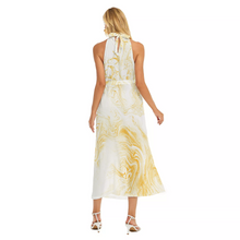 Carregar imagem no visualizador da galeria, Wrap Hem Belted Halter Dress