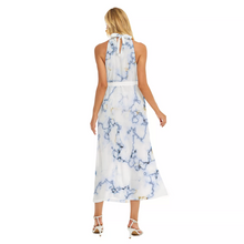 Load image into Gallery viewer, Wrap Hem Belted Halter Dress