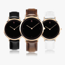 Carregar imagem no visualizador da galeria, Ultra-Thin Leather Strap Quartz Watch (Rose Gold)