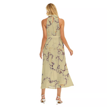 Load image into Gallery viewer, Wrap Hem Belted Halter Dress