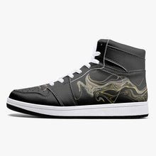 Load image into Gallery viewer, High-Top Leather Sneakers - White / Black