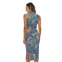 Carregar imagem no visualizador da galeria, Tank Top & Split High Skirt Set