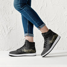 Load image into Gallery viewer, High-Top Leather Sneakers - White / Black