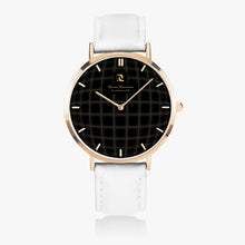 Carregar imagem no visualizador da galeria, Ultra-Thin Leather Strap Quartz Watch (Rose Gold With Indicators)