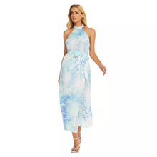 Carregar imagem no visualizador da galeria, Wrap Hem Belted Halter Dress