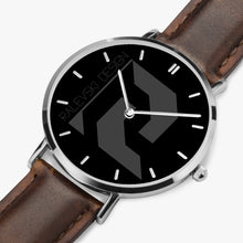 Carregar imagem no visualizador da galeria, Ultra-Thin Leather Strap Quartz Watch (Silver With Indicators)