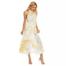 Carregar imagem no visualizador da galeria, Wrap Hem Belted Halter Dress