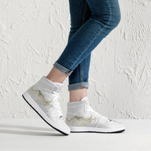 Load image into Gallery viewer, High-Top Leather Sneakers - White / Black