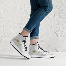 Load image into Gallery viewer, High-Top Leather Sneakers - White / Black