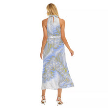 Load image into Gallery viewer, Wrap Hem Belted Halter Dress