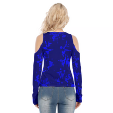Load image into Gallery viewer, Cold Shoulder Round Neck Long Sleeves Blouse