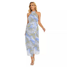 Load image into Gallery viewer, Wrap Hem Belted Halter Dress