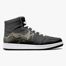 Load image into Gallery viewer, High-Top Leather Sneakers - White / Black