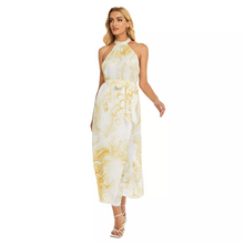 Carregar imagem no visualizador da galeria, Wrap Hem Belted Halter Dress