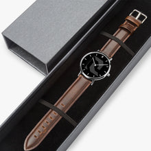 Carregar imagem no visualizador da galeria, Ultra-Thin Leather Strap Quartz Watch (Silver With Indicators)