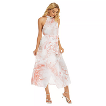 Carregar imagem no visualizador da galeria, Wrap Hem Belted Halter Dress