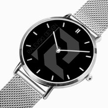 Carregar imagem no visualizador da galeria, Ultra-Thin Leather Strap Quartz Watch (Silver With Indicators)