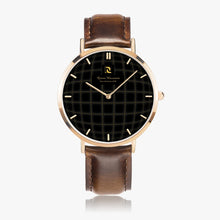 Carregar imagem no visualizador da galeria, Ultra-Thin Leather Strap Quartz Watch (Rose Gold With Indicators)