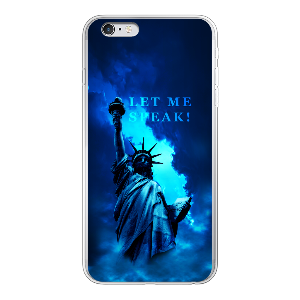 Lady Liberty Back Printed Transparent Soft Phone Case