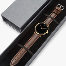 Charger l&#39;image dans la galerie, Ultra-Thin Leather Strap Quartz Watch (Rose Gold)
