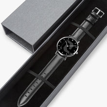 將圖片載入圖庫檢視器 Ultra-Thin Leather Strap Quartz Watch (Silver With Indicators)

