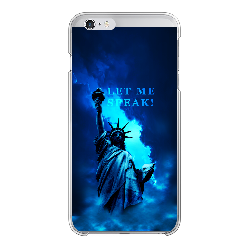 Lady Liberty Back Printed Transparent Hard Phone Case