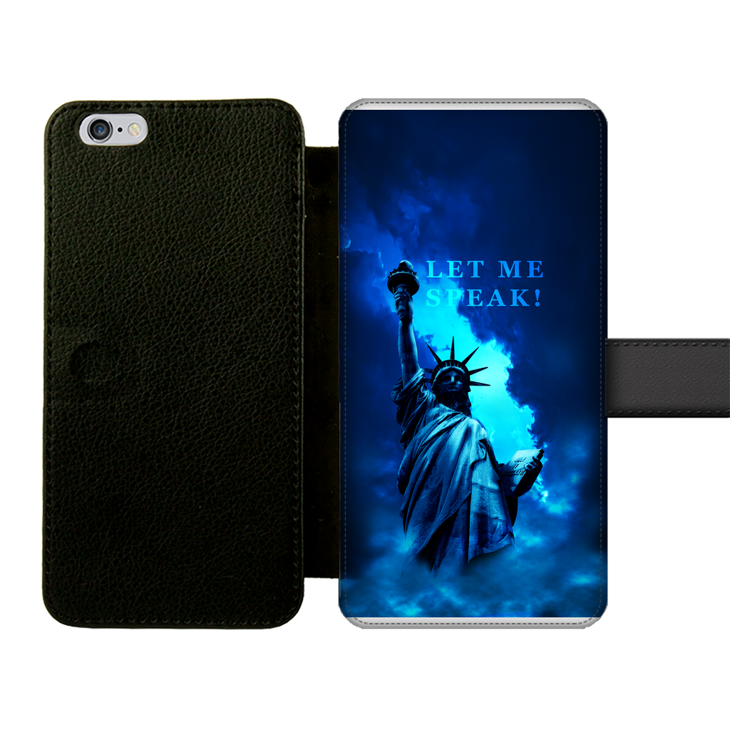 Lady Liberty Front Printed Wallet Cases