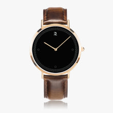 Charger l&#39;image dans la galerie, Ultra-Thin Leather Strap Quartz Watch (Rose Gold)
