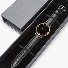 Load image into Gallery viewer, Ultra-Thin Leather Strap Quartz Watch (Rose Gold With Indicators)
