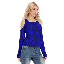 Load image into Gallery viewer, Cold Shoulder Round Neck Long Sleeves Blouse
