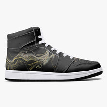 Load image into Gallery viewer, High-Top Leather Sneakers - White / Black
